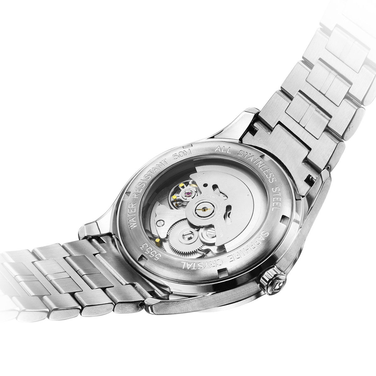 罗西尼手表男自动机械表商务简约男士腕表情侣表5553/5554