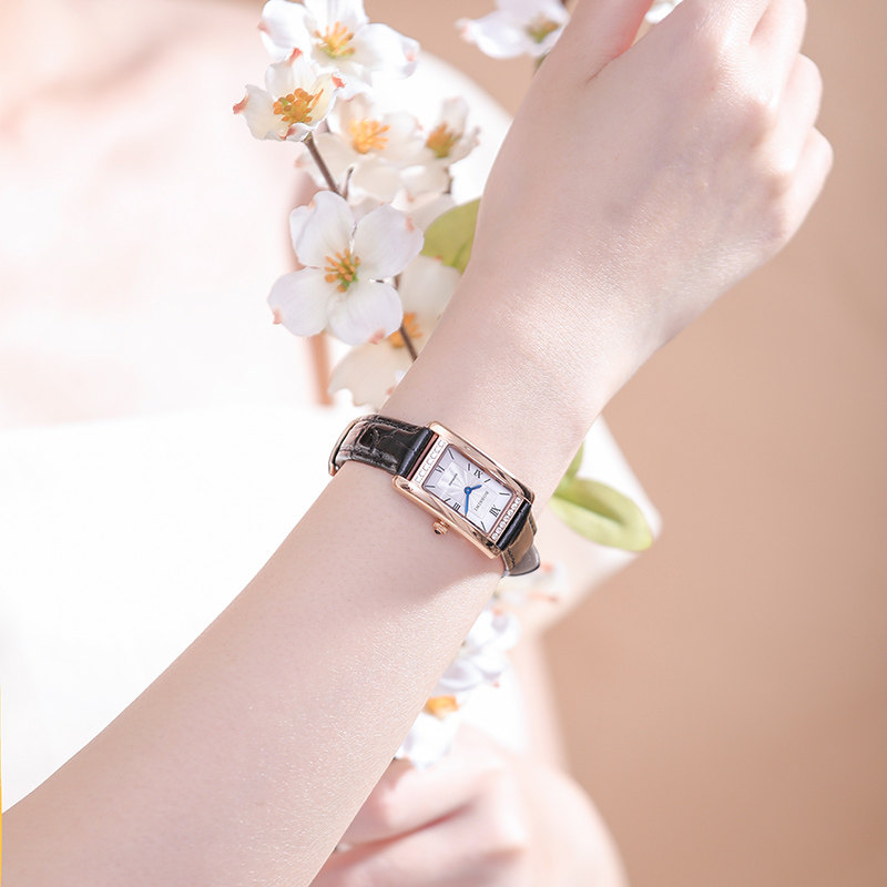 罗西尼旗舰店女正品简约气质小方表 罗西尼手表国产腕表