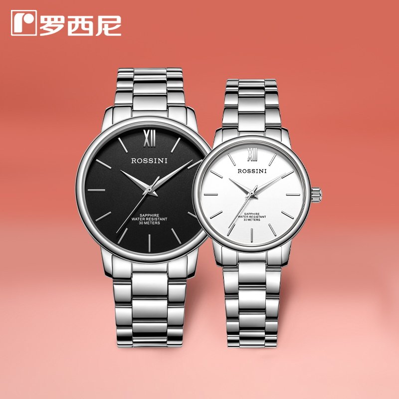 【情侣对表】罗西尼旗舰店手表男学生情侣表石英男表女表一对礼物