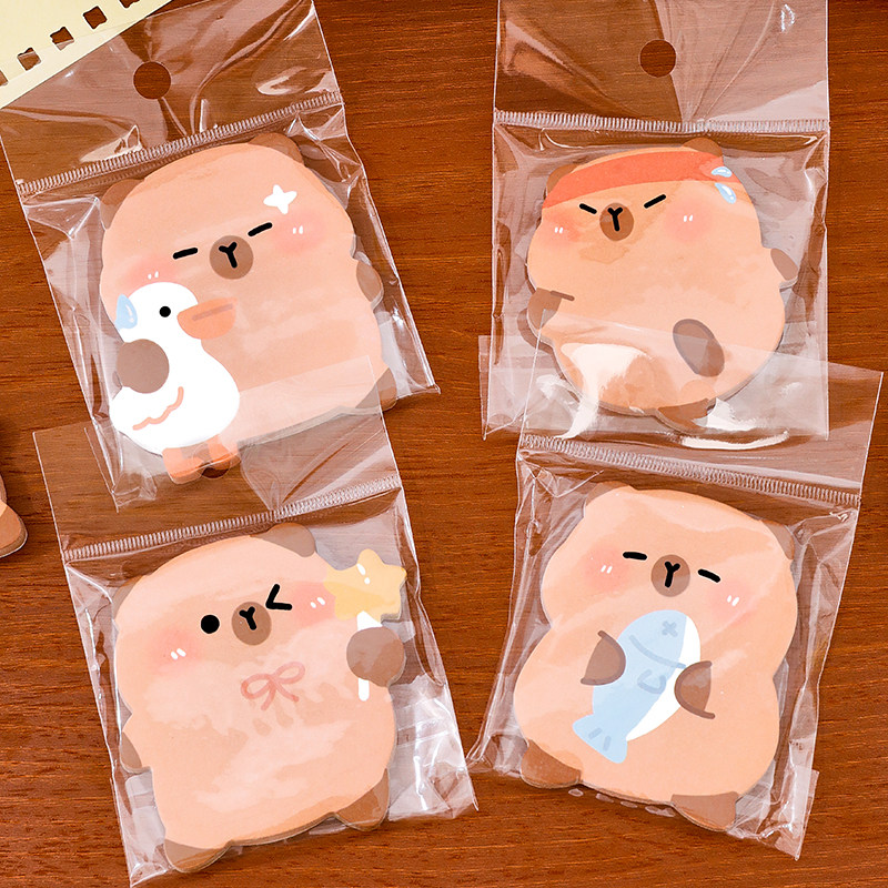 可爱卡通水豚便利贴中小学生文具礼品高颜值课堂奖品卡皮巴拉便签,淘宝优惠券,粉丝福利购,淘宝优惠卷