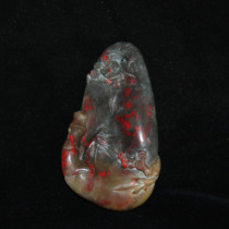 Changhua Horn Frozen Chicken Blood Stones to hang up the pieces The piece Bamboo is reported as Ping An Festival High Love Day Hall of Love and Elegant Hide Gold Stone