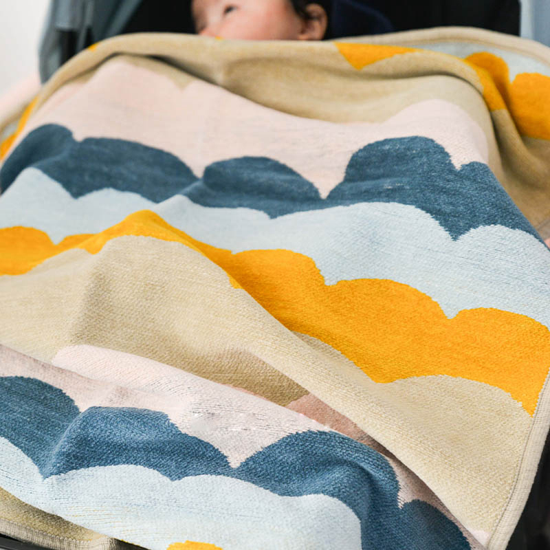 瑞典进口Klippan有机棉宝宝毯Hill儿童盖毯子北欧INS婴童午睡毯子 - 图1