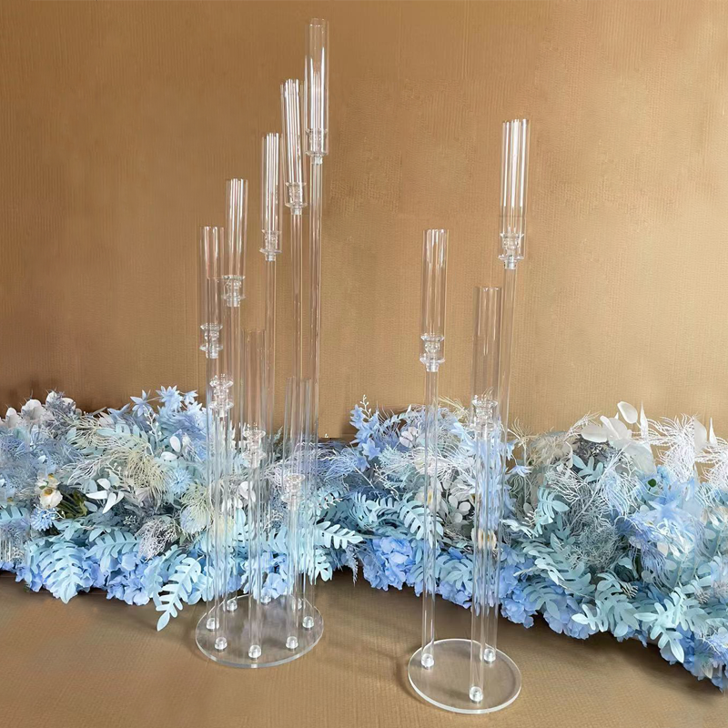 新款简约亚克力透明多头步步高烛台婚庆舞台路引主桌灯饰装饰摆件,淘宝优惠券,粉丝福利购,淘宝优惠卷