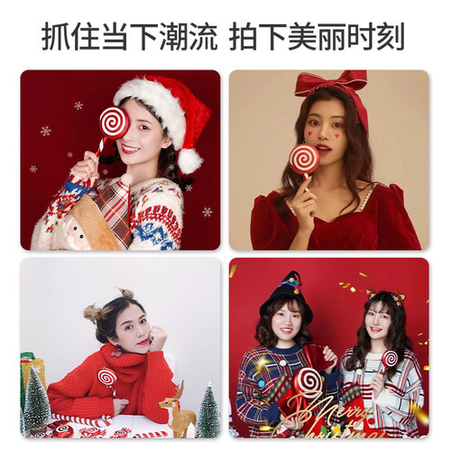 圣诞节装饰品20cm彩色棒棒糖橱窗圣诞树挂件吊饰道具场景布置搭配 - 图1