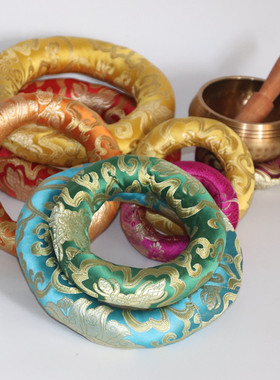 尼泊尔手工音钵垫子颂钵垫铜罄垫棉布垫圈碗配套垫子钵垫圈满月钵