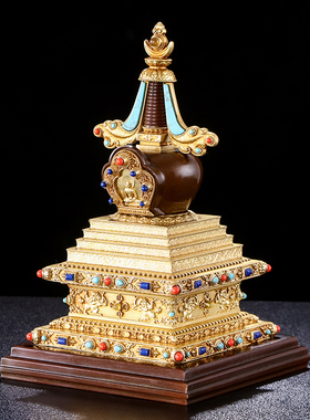 舍利塔佛塔装臧慧宝摆件