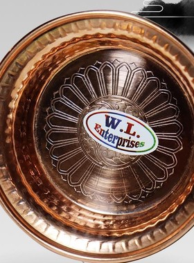 红铜雕花护法杯供酒杯纯