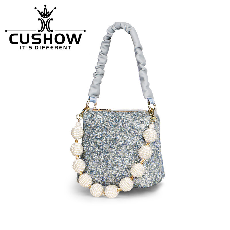 卡秀小众设计珍珠小方包2025春新款高级感手提链条女包单肩斜挎包,淘宝优惠券,粉丝福利购,淘宝优惠卷