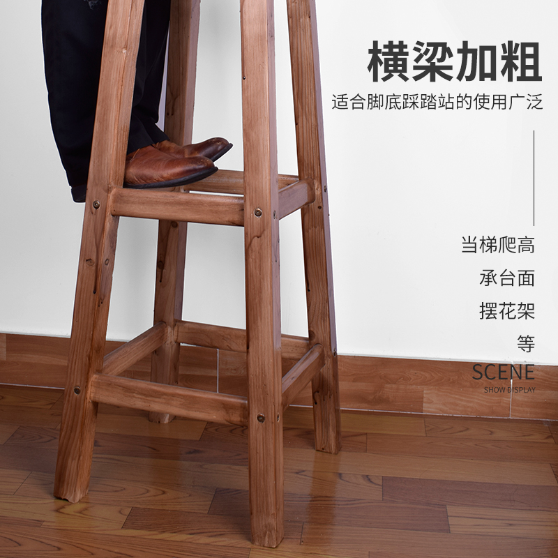 实木加高特高脚凳超高凳1.10二三1.2m1.3米1.5一米五高凳子cm圆椅