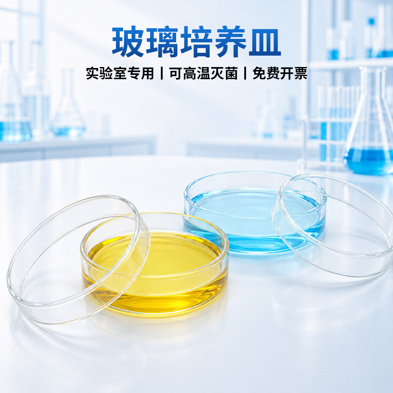 玻璃培养皿 细胞平皿实验室耐高温90mm带盖培育透明玻璃培养皿灭菌筒不锈钢无菌塑料培养皿加厚生物玻璃器皿