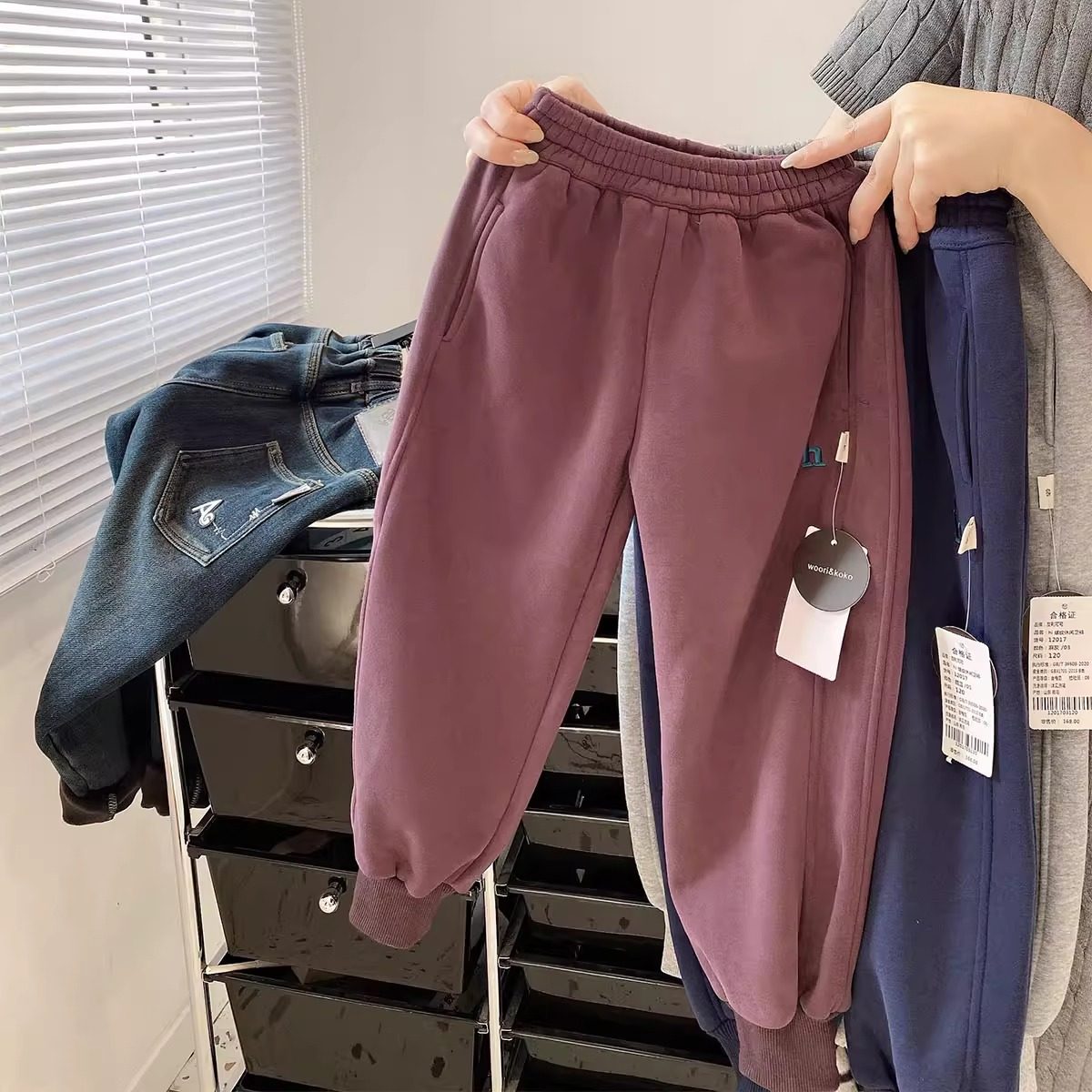 韩版童装加厚奥力绒运动裤2025年秋冬新款男童加绒棉裤中童长裤潮,淘宝优惠券,粉丝福利购,淘宝优惠卷