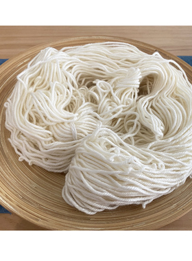 白色纯棉线美利坚羊毛线包芯棉纱蓝染植物染编织手绳围巾挂毯diy