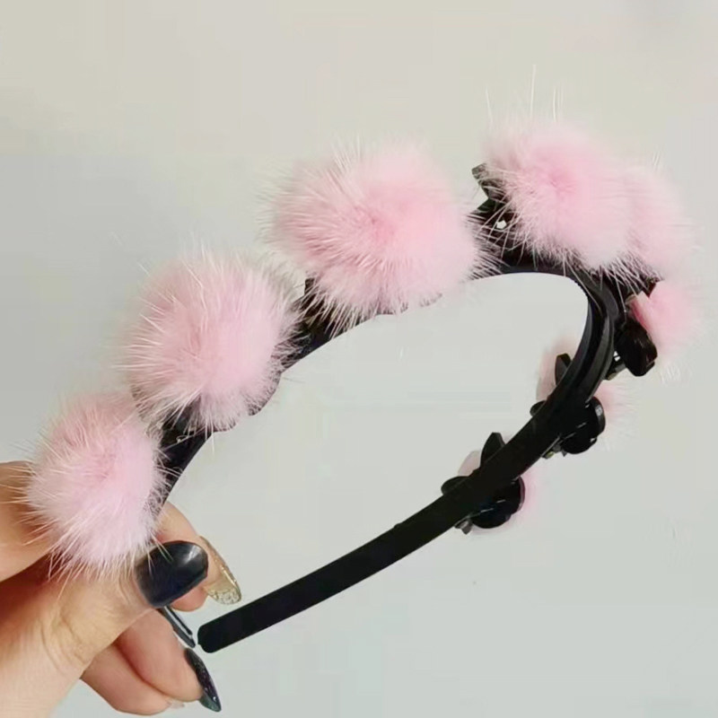 diy水貂毛球手工饰品发饰头饰配件服装鞋帽辅料真毛4cm大50个/卡,淘宝优惠券,粉丝福利购,淘宝优惠卷