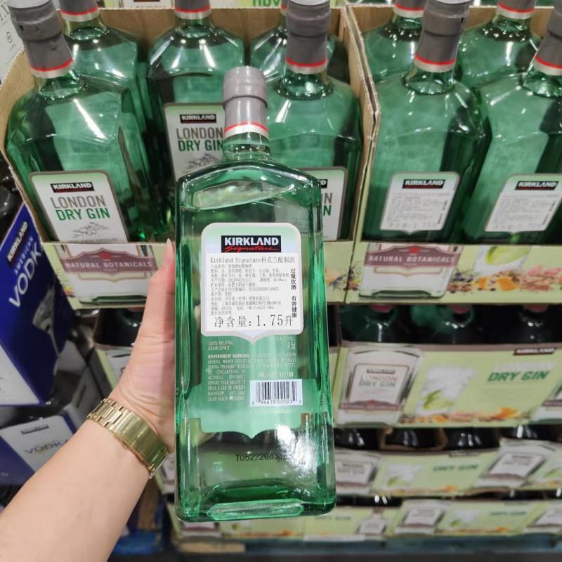 Costco代购美国进口科克兰金酒(蒸馏酒)1.75L散发薄荷雪松香草-图0