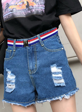 韩版松紧女懒人对扣腰带