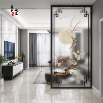 New Chinese Art Glass Screen Partition Background Wall Shoe Cabinet Wine Cabinet Frosted Euphotic Double-sided Entry-in-house glass