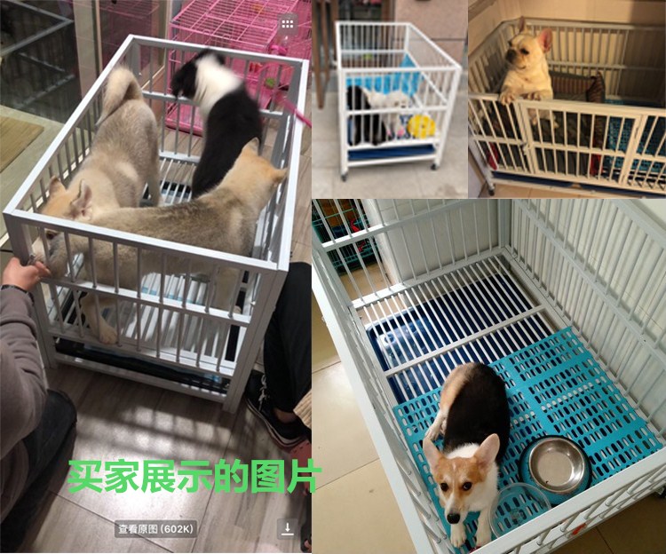 镀锌狗笼子加厚穿管跑床小型犬中大型犬展示笼室内宠物店寄养狗狗-图1