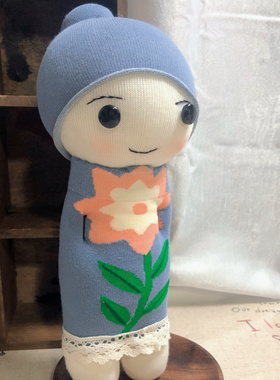 创意手工作品 袜子娃娃成品定制学校手工作业玩偶 生日礼物