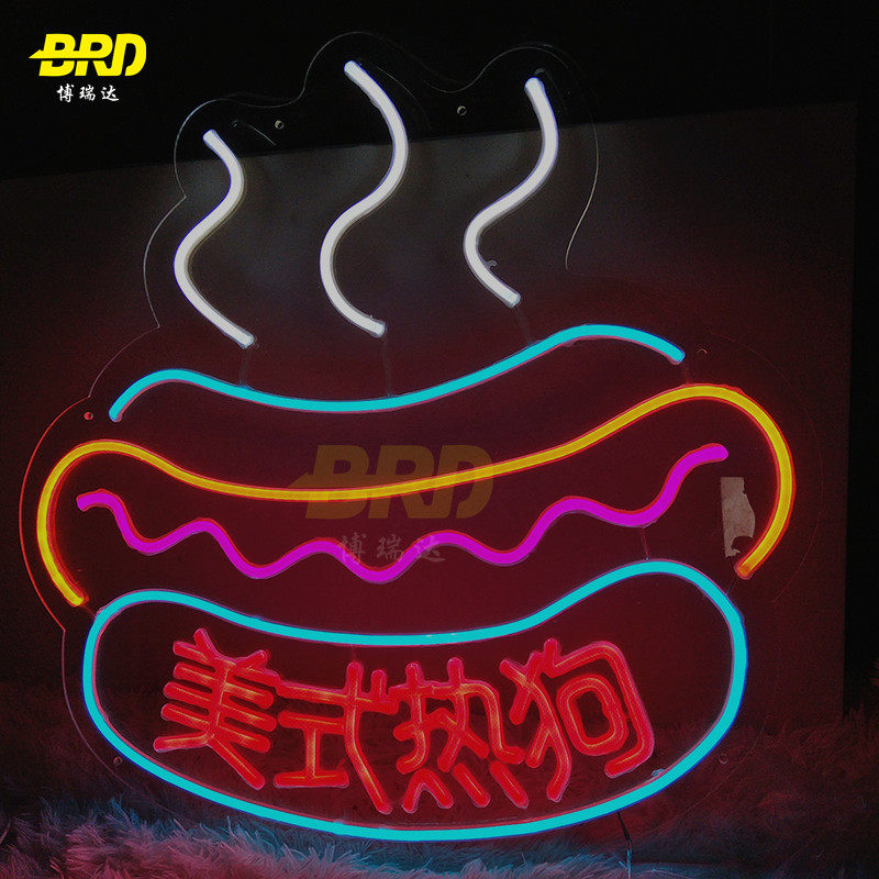 热狗小吃街烧烤造型灯发光招牌夜市摆摊创意布置装饰led霓虹灯usb,淘宝优惠券,粉丝福利购,淘宝优惠卷