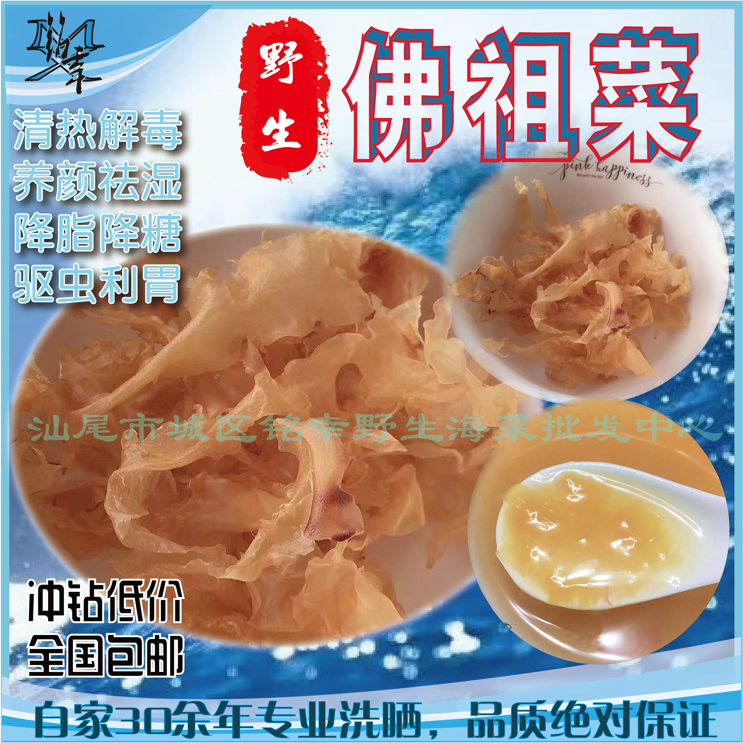 瓶装佛祖菜汕尾特产养生美颜海藻面菜海底燕窝散装水产干货海燕窝,淘宝优惠券,粉丝福利购,淘宝优惠卷