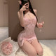 Sexy pajamas women's suspender sweet floral nightgown