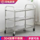 Stainless steel trolley thickened bowl truck double-layer dining delivery truck