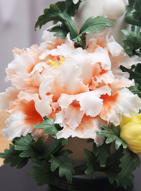 新中式风家居客厅牡丹艺术装饰品