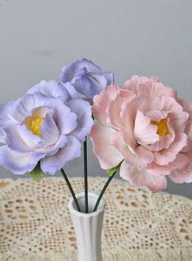 品瓷汇陶瓷芙蓉花桌面摆件装饰花