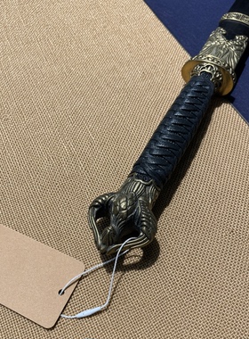 龙泉宝剑厂龙之剑于火老师全铜黑檀木百炼钢八面剑身影视未开刃