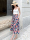ແອວສູງໃຫມ່ແບບຈີນ culottes ຝ້າຍຜ້າໄຫມ