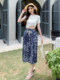 ແອວສູງໃຫມ່ແບບຈີນ culottes ຝ້າຍຜ້າໄຫມ