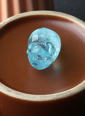 纯天然吊坠水晶挂件海蓝宝