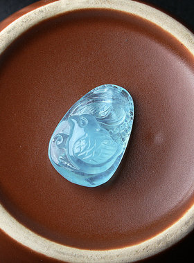 安居乐业奶油体天然海蓝宝特价