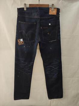 Edison Chen K Lott C Series x 505 Copper Wire Bull King Splash Paint Trendy Washed Red Ear Jeans