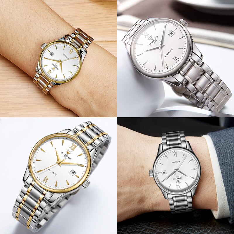 上海钻石牌名匠款自动机械表国表带 好星晴手表国产腕表