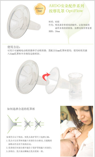 瑞士安朵手动电动挤乳吸奶器原装配件硅胶垫喇叭罩按摩软垫护乳罩 - 图2