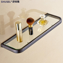 Custom all-bronze antique European style golden cosmetics bench rose gold shelve toilet bathroom containing glass