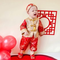 One Year Old Dress Male baby autumn Winter Chinese style Canopy 1 Year Old Baby Catch A Week Full Moon 100 Day Banquet Womens Dress