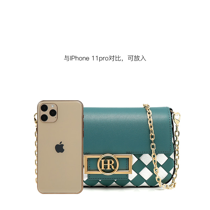 hr赫莲娜休闲链条包2020新款撞色包 hr女士包袋