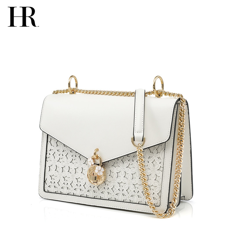 hr赫莲娜女2020新款真皮简约链条包 hr女士包袋