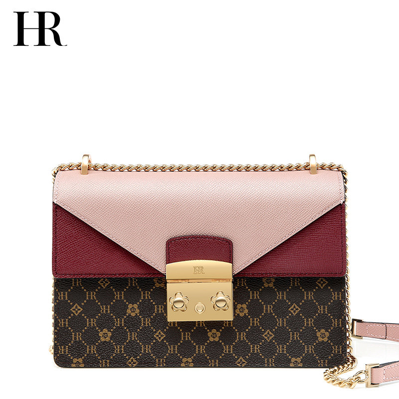 hr赫莲娜斜挎小方包女2020老花包 hr女士包袋