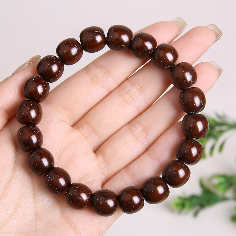 紫金鼠直切红皮老形菩提手串男光珠文玩原籽绕指柔盘玩佛珠女 - 图3