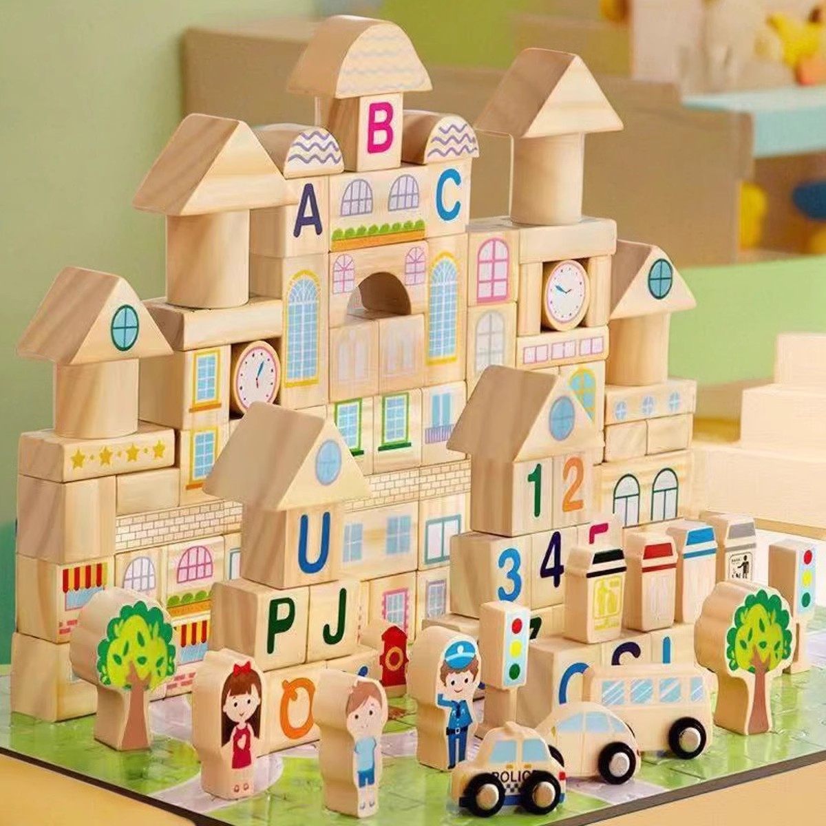 婴幼儿童积木实木木头拼装宝宝玩具1早教益智2开发大颗粒男孩女孩,淘宝优惠券,粉丝福利购,淘宝优惠卷