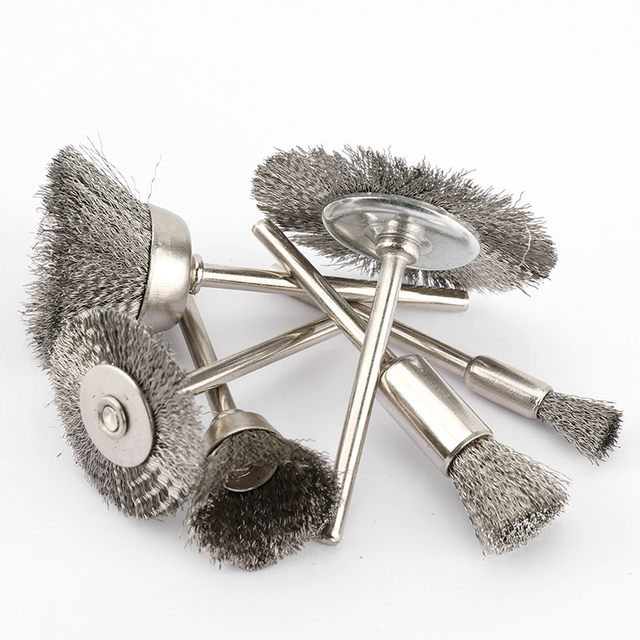 Wire brush polishing/bowl type/pen type/rust removal brush with 3MM handle, special abrasives for wind grinding pen and electric grinding