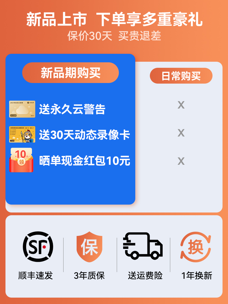 【顺丰当天发】华为智选小豚当家室外摄像头语音手机远程可对话2K超清家用室内宠物监控360度无线wifi看家宝