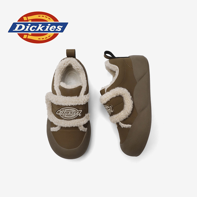 Dickies棉鞋女2025新款冬季加绒毛毛鞋魔术贴面包鞋雪地靴亲子鞋,淘宝优惠券,粉丝福利购,淘宝优惠卷