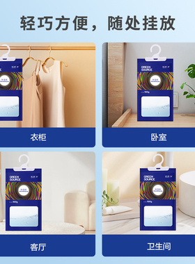 绿之源除湿袋回南天室内吸湿防潮干燥剂宿舍衣柜防霉吸水包 6袋装