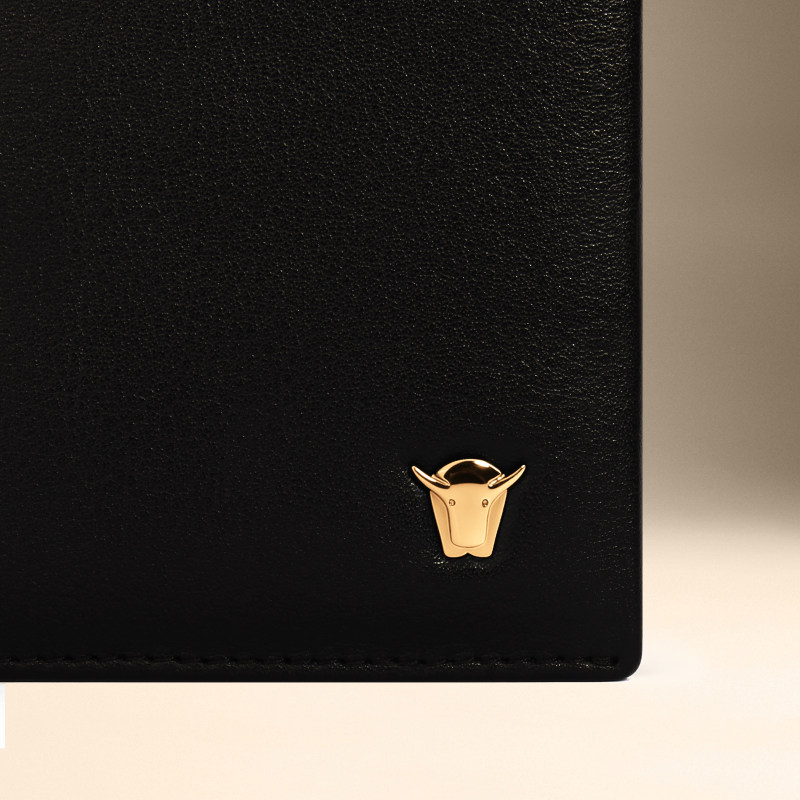 bamige小金牛男士中长款软牛皮钱夹 巴米格钱包