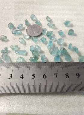 磷灰石原石帕拉伊巴色天然矿物晶体标本猫矿能量石教学毕业礼品