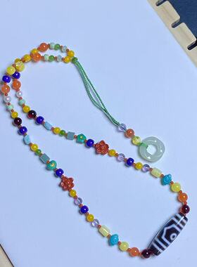 天然多宝项链天然玛瑙天然南红天然翡翠天然蜜蜡天然 多巴胺